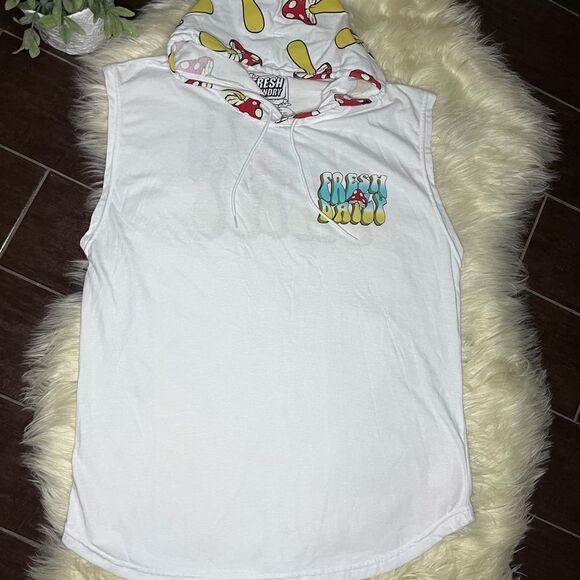 Fresh Laundry Fresh Daily sleeveless hooded tee sz XL - Picture 3 of 5